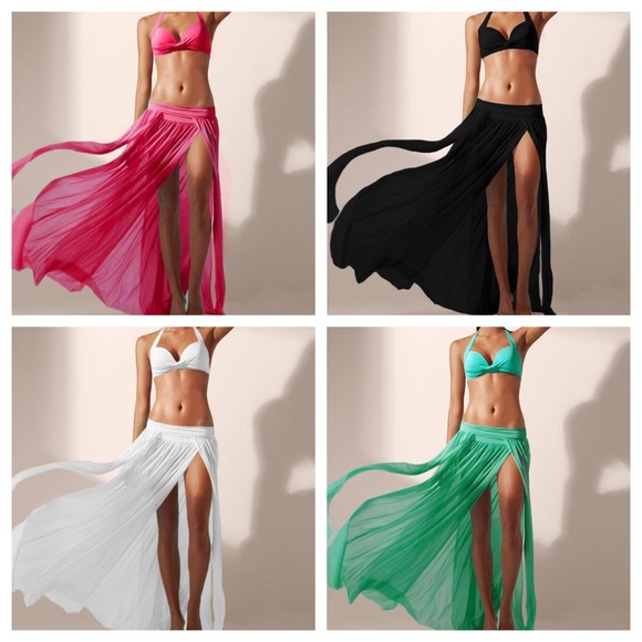 Other - Sexy Semi-Sheer Maxi Skirt Swimsuit Beach Coverup